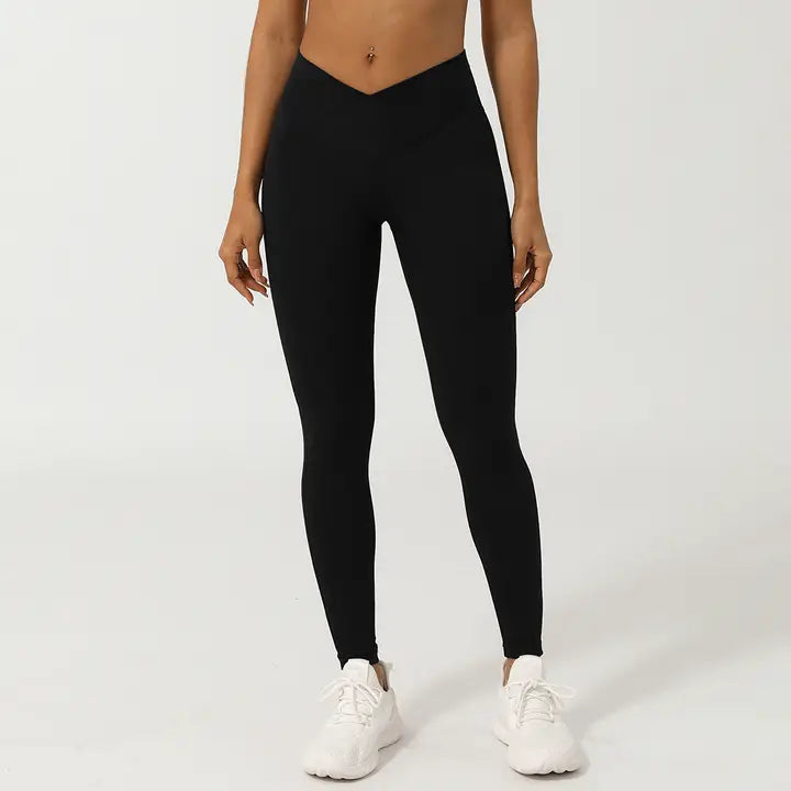 Solid Black Yoga Leggings
