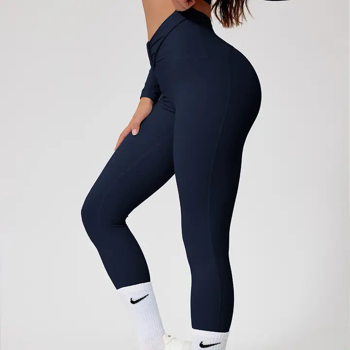 Solid Black Yoga Leggings